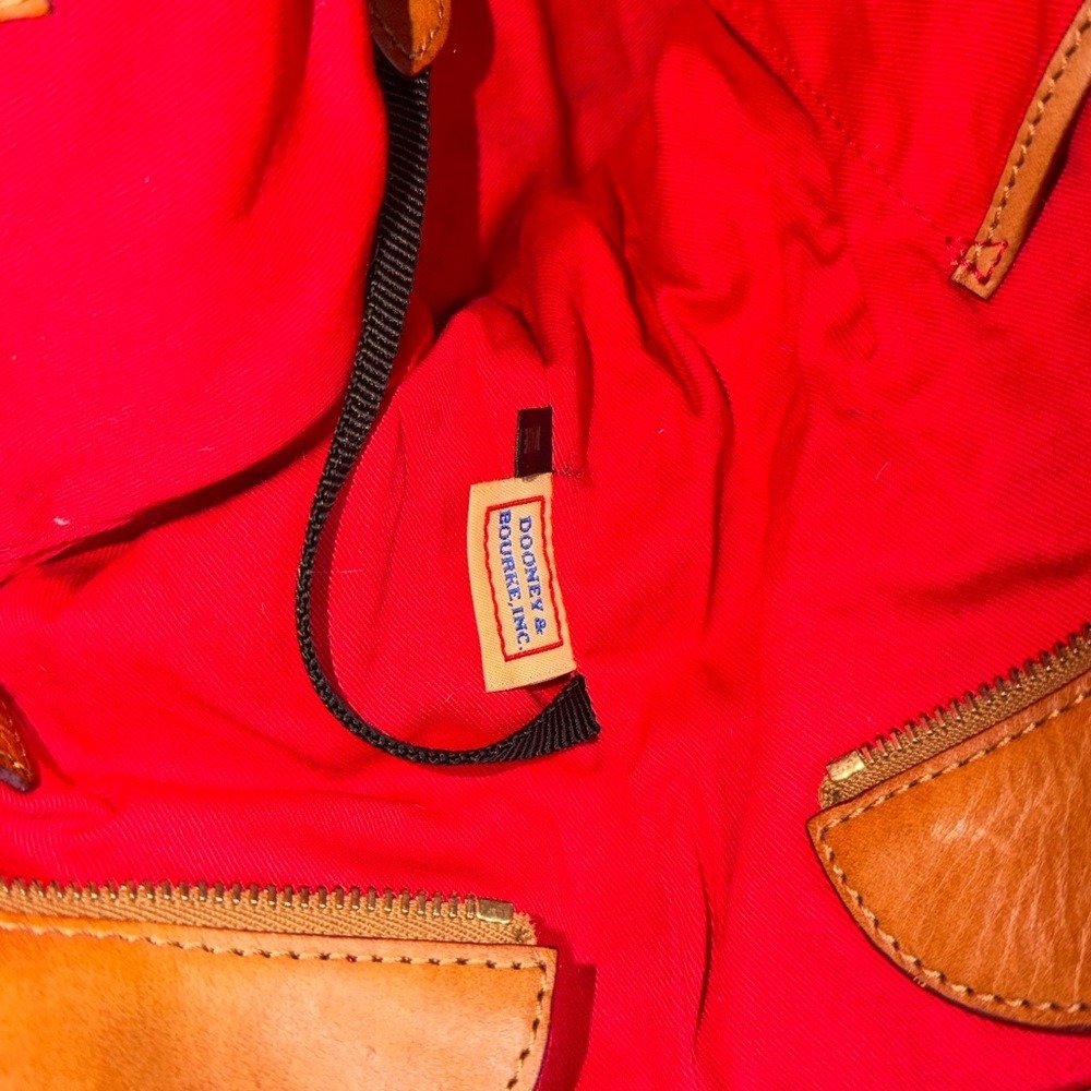 Vintage Dooney & Bourke Redish Orange and Tan purse, bag, handbag - Picture 11 of 14